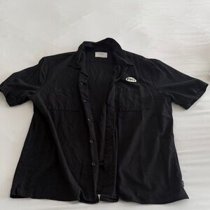 P&Co Black Short-Sleeve Button-Up Shirt
